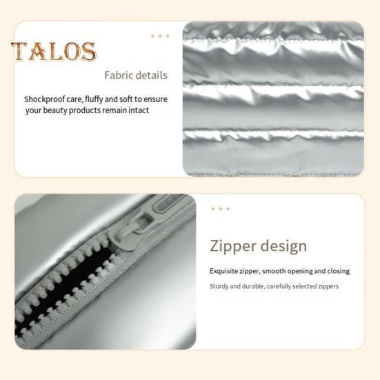 Women Padded Makeup Bag Portable Cosmetic Organizer Waterproof Zippered Handbag Toiletry Pouch for Girls Travel Home Use