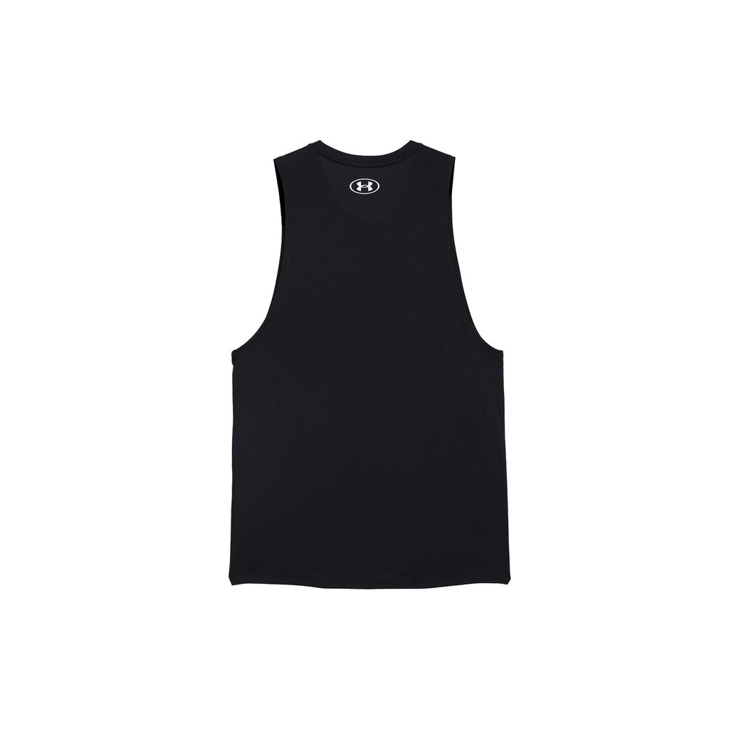 Under Armour Tech Solid Crew Neck Sleeveless Training Vest Men Tops Black 1382795-001