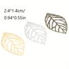 50 Exquisite Metal Leaf Ornaments - Essential for Bead and Jewelry Crafting - 2.4 * 1.4cm Dimensions, Versatile Crafting Tools F