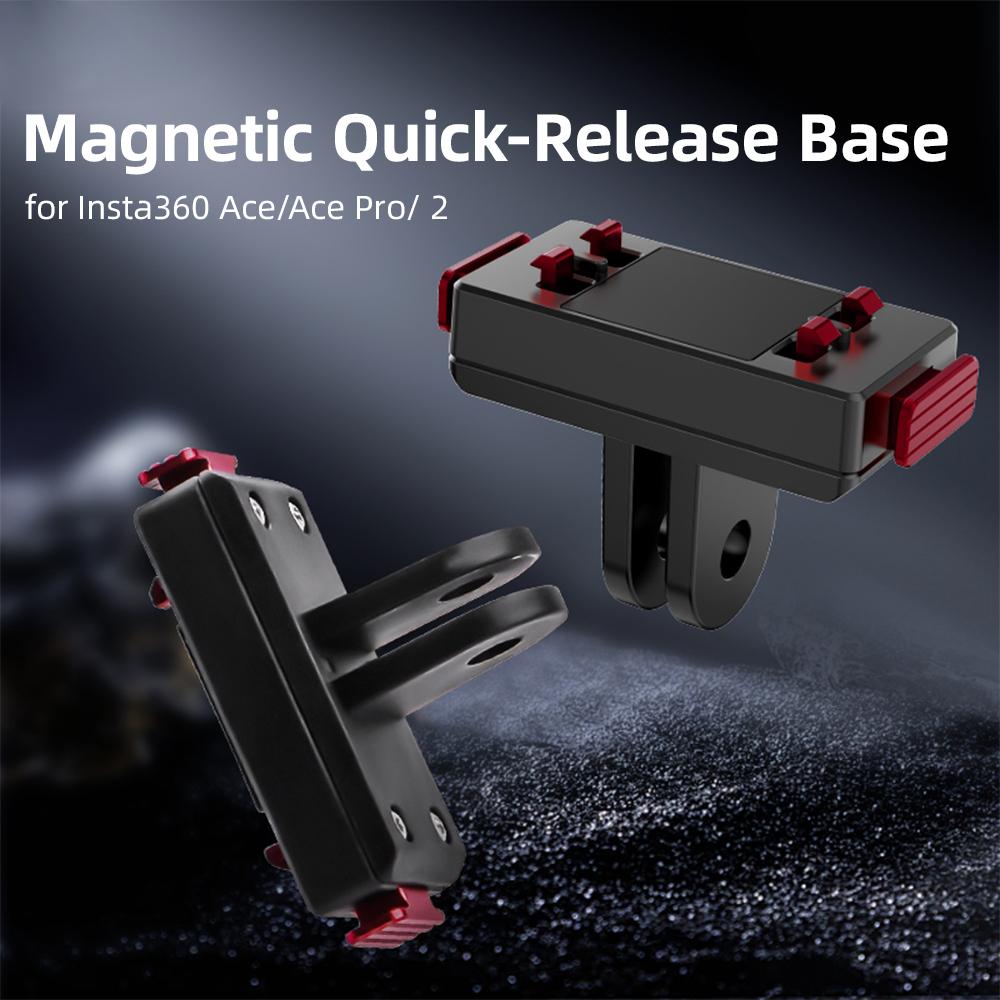 FLYMILE Magnetic Mount for Insta360 Ace Pro 2/Ace Prp/Ace Quick Release Camera Adapter Base