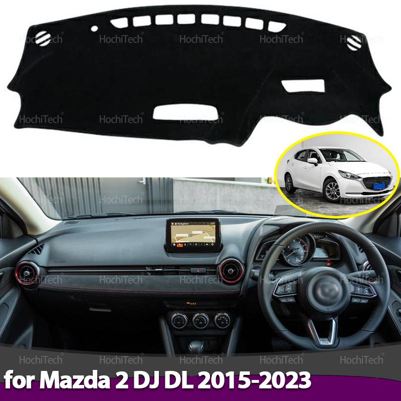 Dashboard Cover Pad Anti-Slip Mat Sunshade Dashmat Carpet Accessories for Mazda 2 Mazda2 DJ DL 2015- 2018