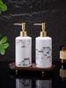 Creative Ink Wash House Ceramic Lotion Bottle Porcelain Shampoo Dispensing Bottle Pump-style Soap Dispenser Bathroom Accessories