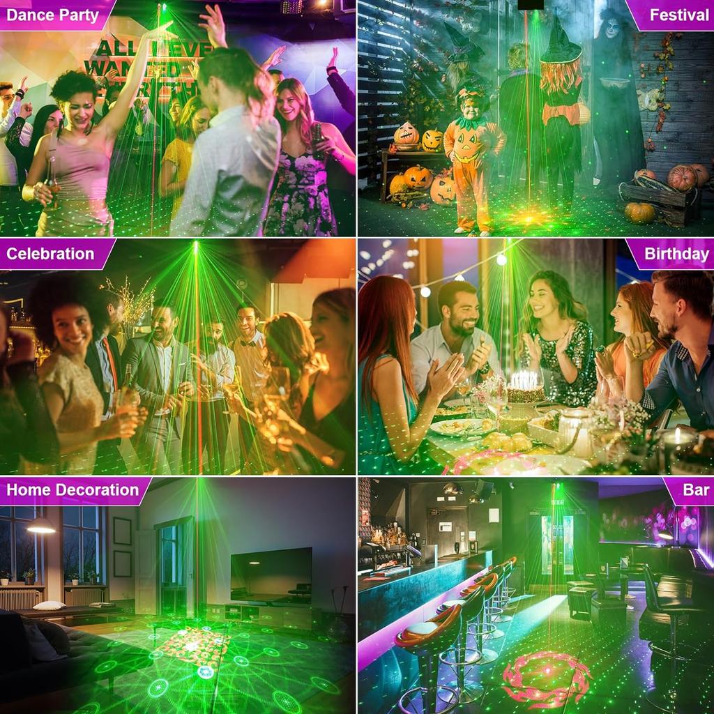 Party Lights DJ Stage Disco Lights, Sound Activated with Remote Control for Outdoor And Indoor Decorations Dance Karaoke Gift Pub