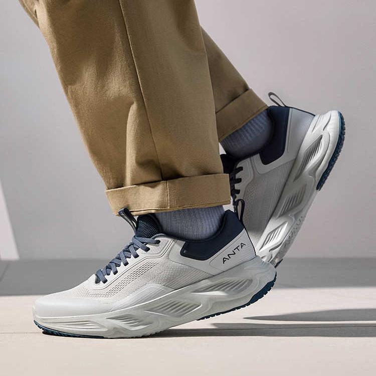 ANTA Men Cushioning Running Shoes White Navy Blue 112517718-13