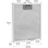 Confezione da 2 Filtri Metallici a Rete Universali per Cappa da Cucina 305 x 267mm, Filtri in Alluminio a 5 Strati per Cappa Aspirante