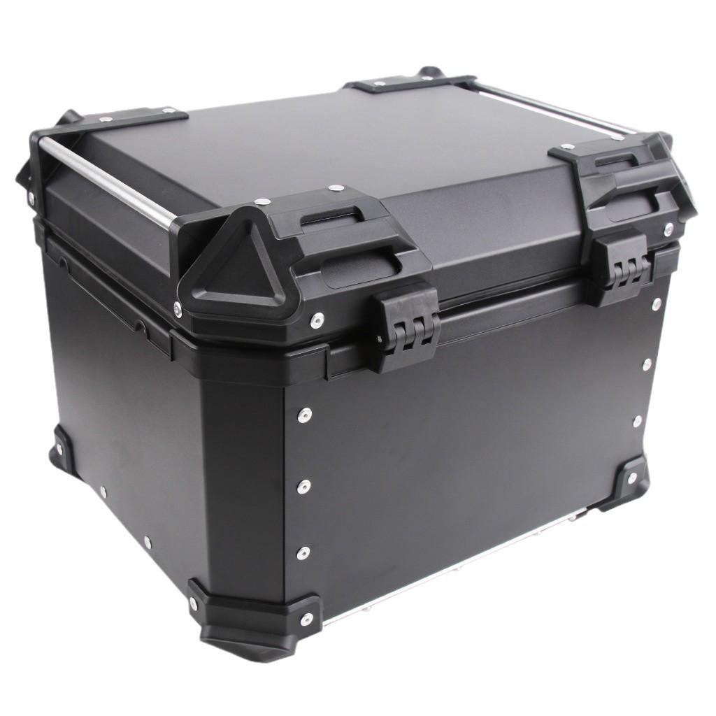 45L Multi-Capacity Aluminum Motorcycle Tail Box - Quick Release, Multiple Colors