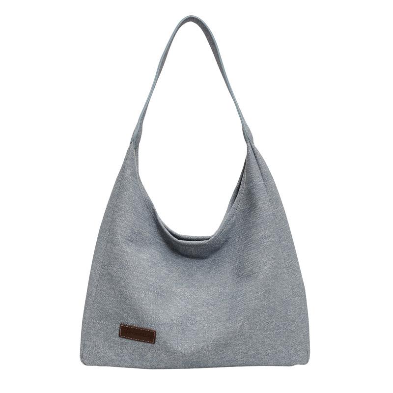 

Джинсовая сумка женская большая вместимость 2024 новая летняя сумка для отдыха на плече тканевая сумка для покупок студенческая сумка для занятий светло-синий