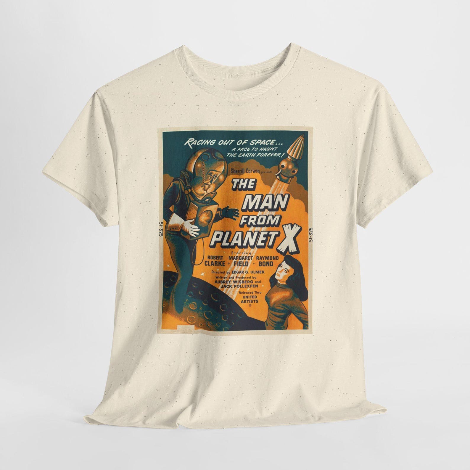 The Man from planet X Unisex Tee, Graphic Tee, Vintage Style T-Shirt, Retro Shirt, Comedy Movie Lover Gift 3XL
