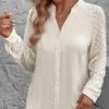 Casual V-Neck Long Sleeve Chiffon Blouse Top for Women Print Streetwear Tee Ladies