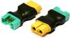 2 Adaptadores MPX Multiplex de 6 Pinos Macho para XT60 Fêmea – Conectores Banhados a Ouro para Baterias LiPo, Conector de Alimentação RC, Até 60A