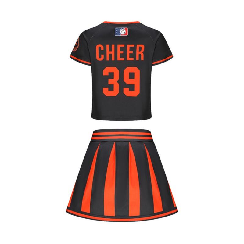 Girls Cheerleading Uniform Kids Dance Performance Outfit School Sports Meet Cheer Team Costume