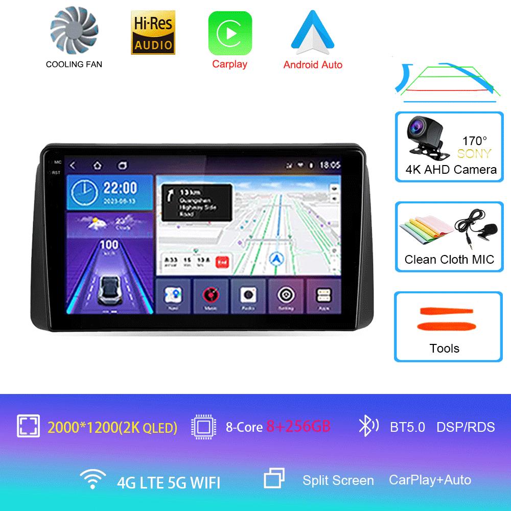 Car Radio Android 14 Carplay Auto For Chrysler Grand Voyager 5 2011-2015 For Dodge Grand Caravan 2008-2020 GPS Multimedia Player