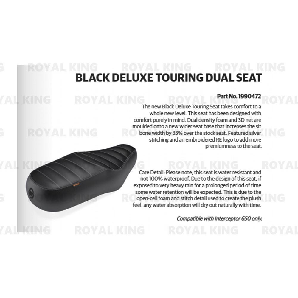Royal Enfield Interceptor 650 "Black Deluxe Touring Dual Seat"