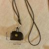 Mini Leather Coin Purse Pendant Necklace for Women Vintage Adjustable Leather Rope Sweater Chain Necklace Jewelry Gifts