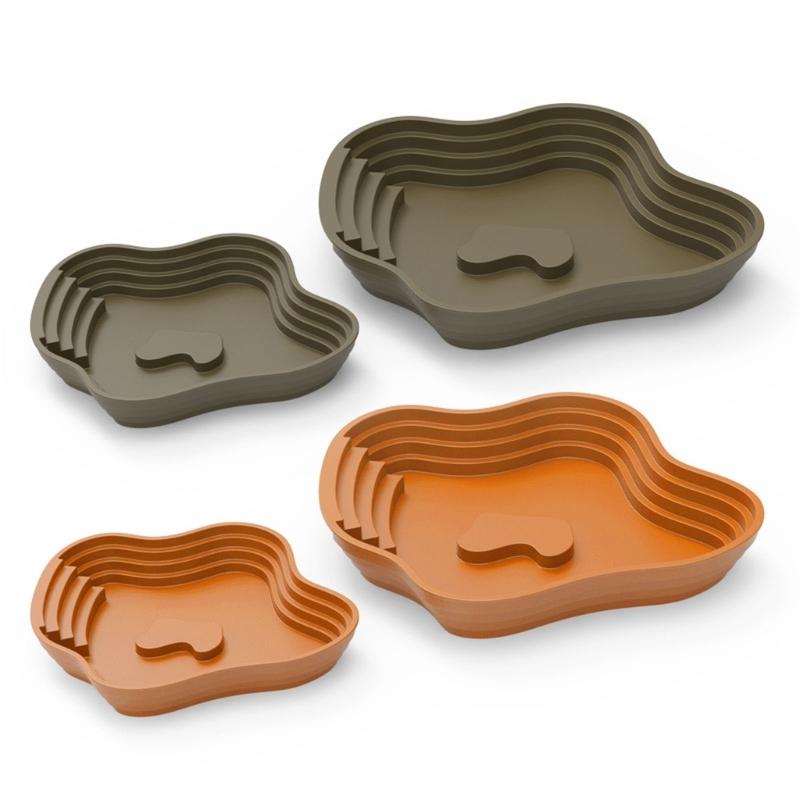 Reptiles Animal Feeding Plate Durable ABS Construction Shallow Water Dish For Turtles Lizards