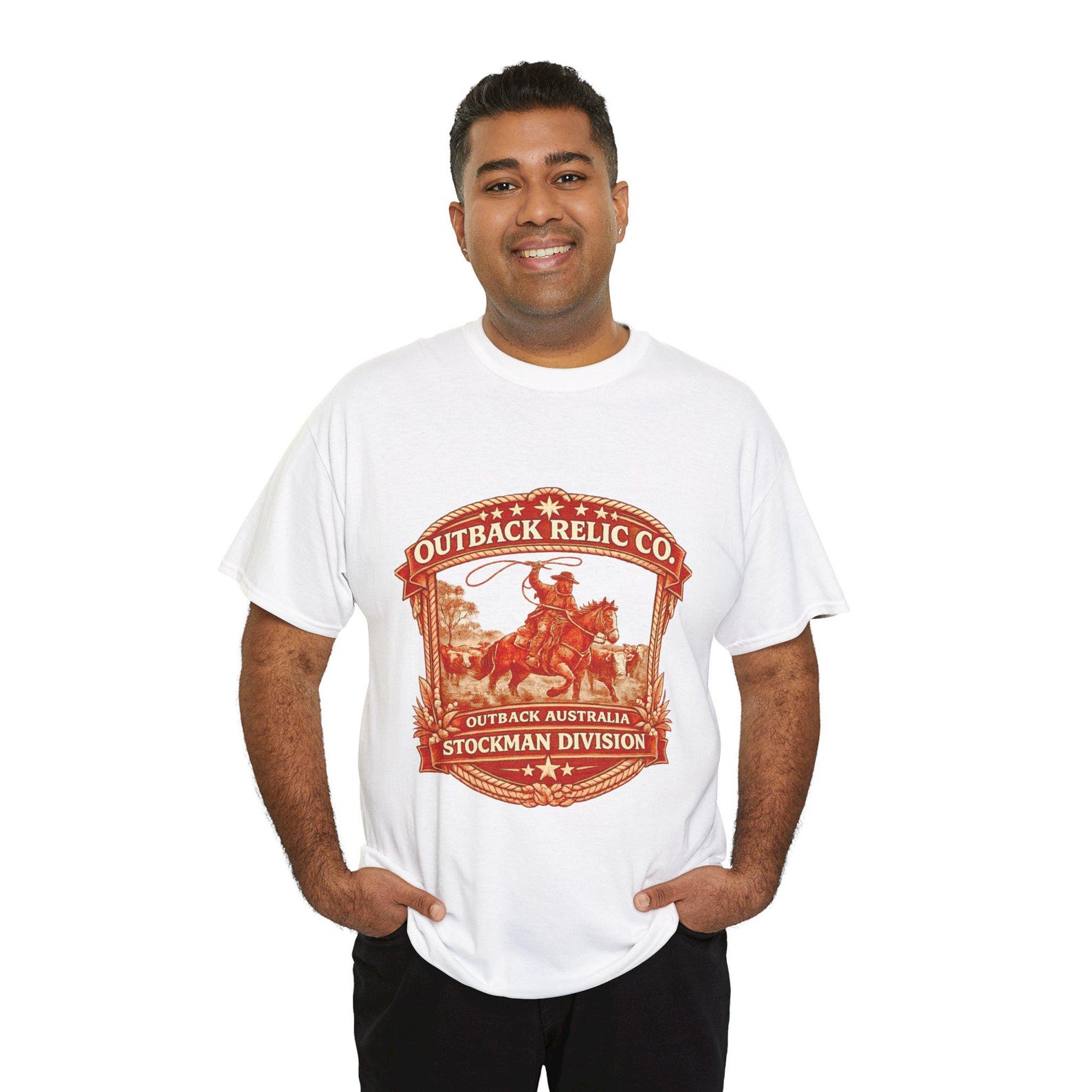 Outback Relic Co Stockman Division T shirt | Australian Stockman Cowboy Tee S