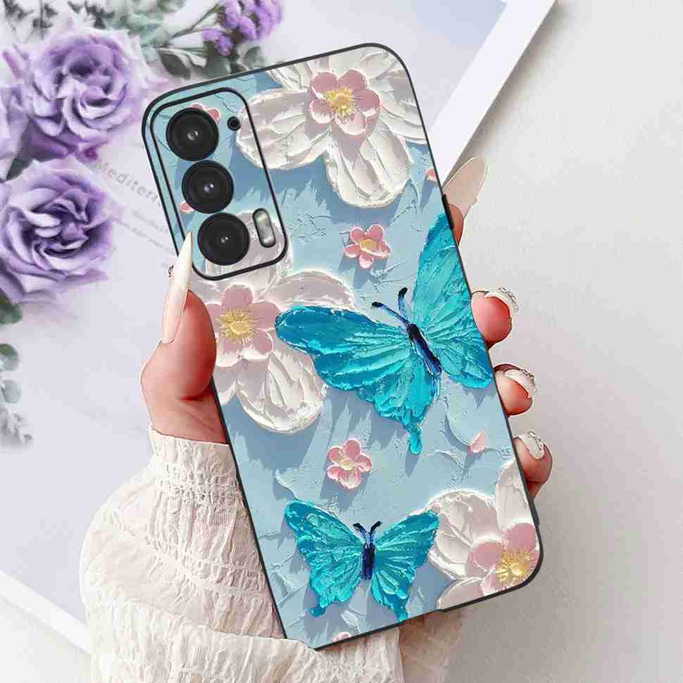 New Luxury Heart Case For Motorola Edge 20 Silicone Back Cover For Motorola Edge 20 Edge20 5G Shockproof Clear Bumper