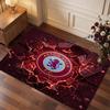 Aston Villa Voetbal Print Kristal Fluweel Tapijt, Comfortabel Waterabsorberend Antislip Binnen Vloerkleed