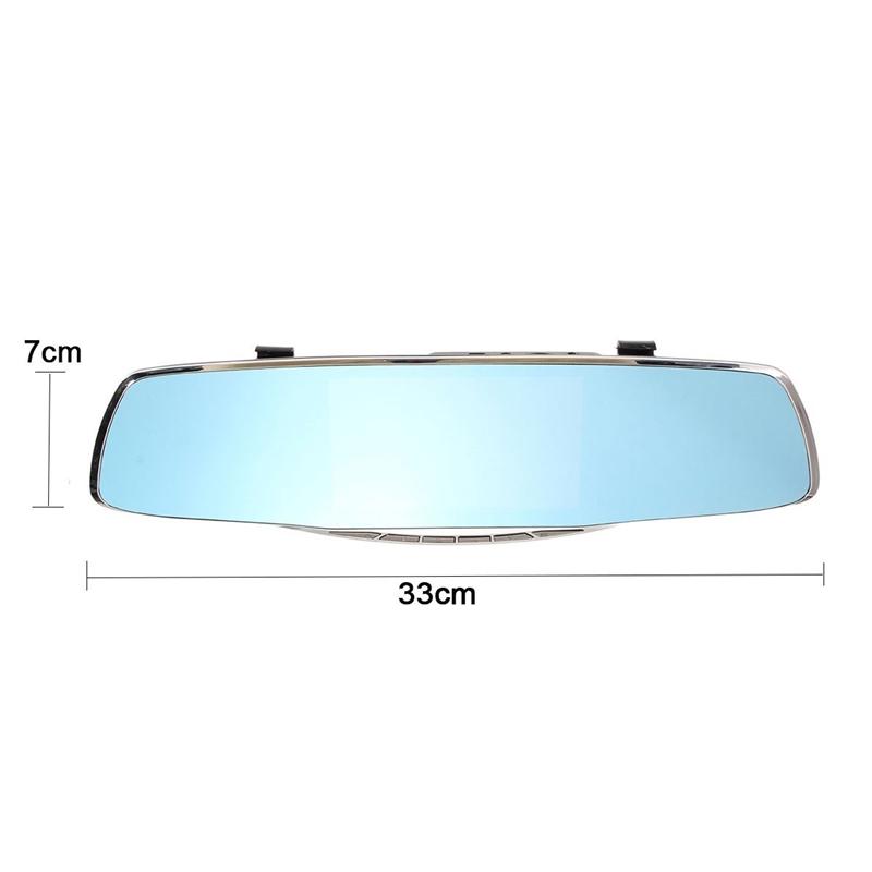 5inches HD 1080P LED Screen G-sensor Dual Lens G-sensor Rearview Mirror Vehicle DVR Night Vision 