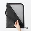 MUJI Nylon Mesh Vertical Document Case with A4 84444623 Dividers, Size, Black,