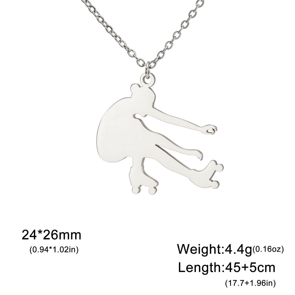 Collar de Patinaje sobre Hielo con Figura Unift para Mujer Hija Acero Inoxidable Patinaje sobre Ruedas Deporte Patinaje Artístico Joyería para Niña Moderno
