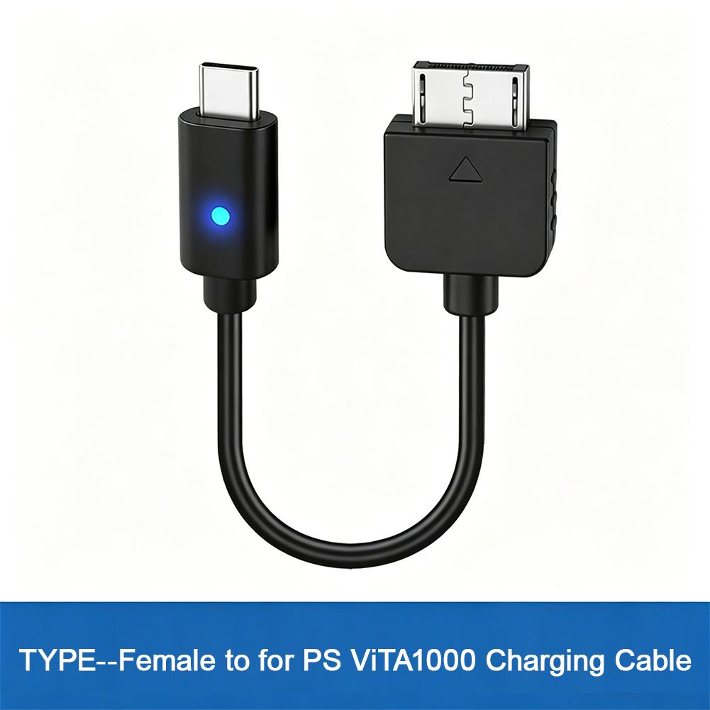 10cm Typ-C Lade- und Datenkabel für Ps Vita 1000 Spielkonsole Ladeadapter Typ C LED Konverterkabel für Ps Vita 1000