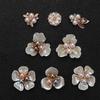 10 PZ Bottoni Fiore di Perla Strass Cristallo Scintillante Fermagli per Capelli Decorazione Abbigliamento Accessori da Cucito
