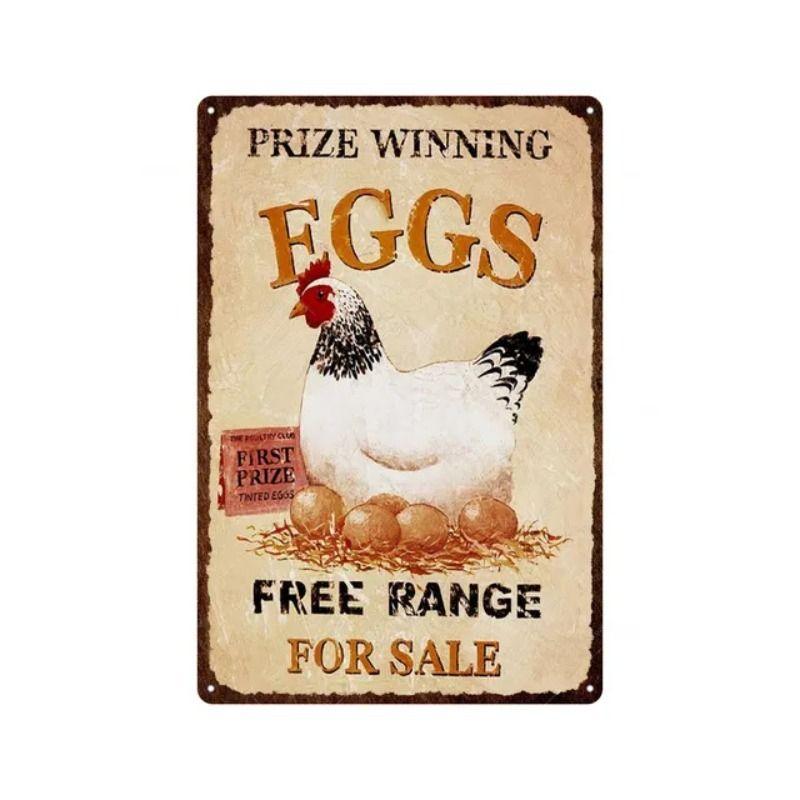 Retro metallmålningar, möbler, vardagsrumsdekoration 20x30cm