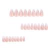 Almond-Shaped Gradient Pink & White Wearable False Nails - Xiaohongshu Style Nail Art
