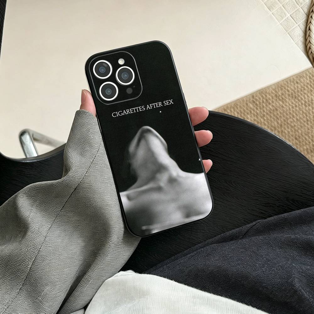 C-Cigarettes A-After Sex B-Band Phone Case For iPhone 17, 16,15,14,13,12,11 Plus,Pro Max, Others Soft Black Cover