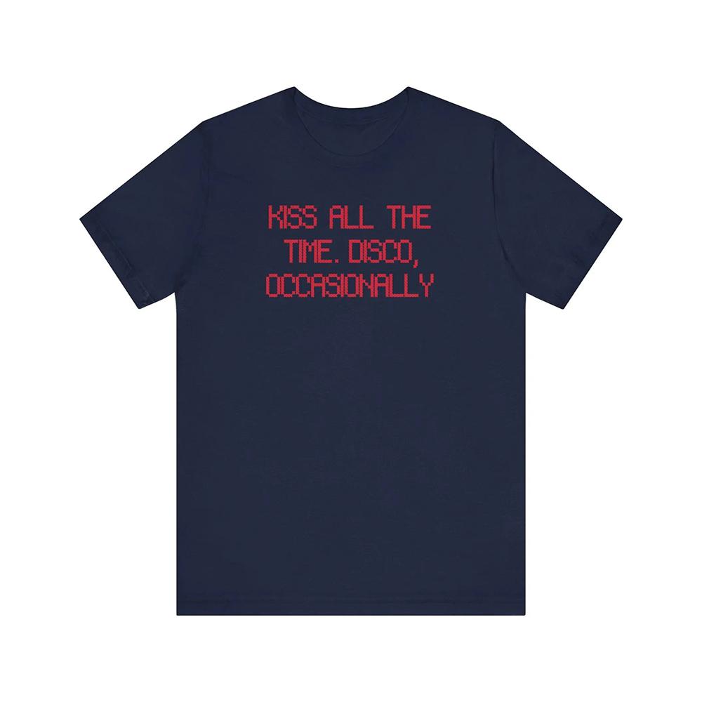 Harry Styles T-shirts Fan Gift Kiss All The Time Disco Occasionally New Album Print Tops Men Women Street Y2k Summer Casual Tee