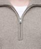 Musinsa Standard Relaxed Ribbed Half Zip Knit [Oatmeal]