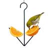Oriole Bird Feeder Outdoor Hanging Orange Fruit Food Holder with Hook Weather-proof Outside Garden Metal Hummingbird Feeding Device