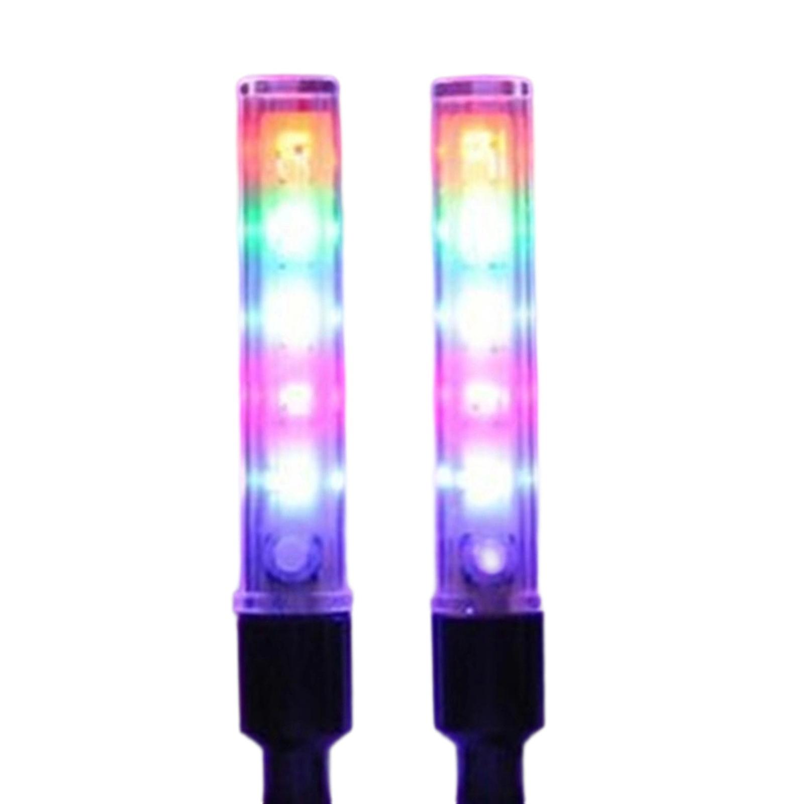 

2 шт. Светодиодные фонари для велосипедных колес, светящиеся, флуоресцентные, колпачки для шин, декор, неоновая лампа, мигающие, велосипедные аксессуары One Size