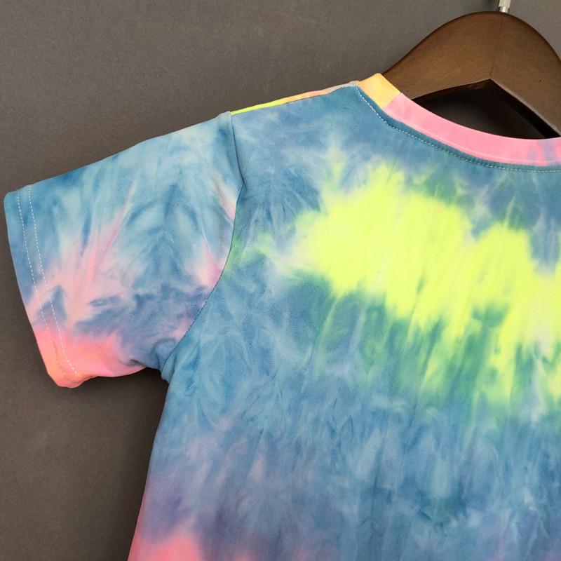 Παιδικό Κορίτσι T-shirt Φωτεινό Φθορίζον Χρώμα Μπλούζες Καλοκαιρινό Παιδικό Καθημερινό Μαλακό Άνετο T-shirt Για Ρούχα Κοριτσιού