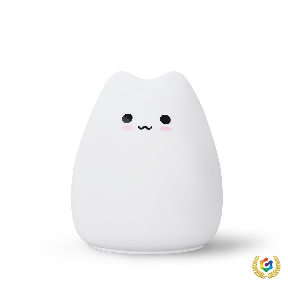 Cute Kitten Silicone Night Light - Eye Protection & Patting Feature for Cozy Atmosphere, Ideal for Dorms and Tables.