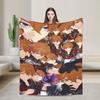 Genshin Impact Diluc Game  Flannel Blankets  Soft Throw Blanket for Outdoor Picnic Novelty Bedspread Sofa Bed Cover