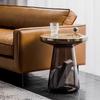 Luxury Glass Coffee Tables Living Room Simple Modern Side Table Nordic Bedroom Round Bedside Table Home Decoration Furniture