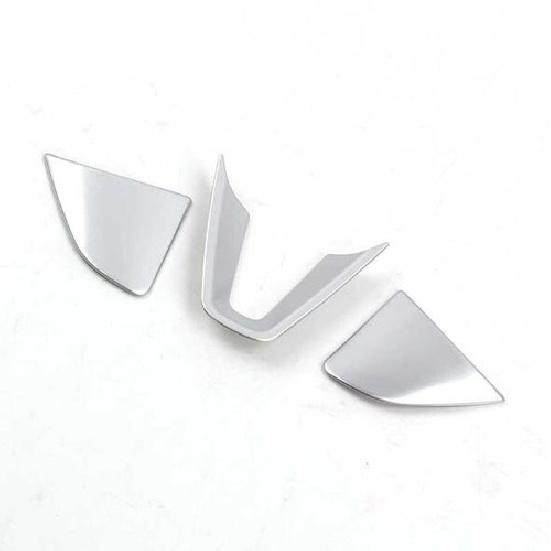 Silver Inner Steering Wheel Decorative Cover Trim For Honda Fit Jazz 2014-2019