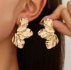 Women's Retro Irregular Statement Earrings, Gold Tone Geometric