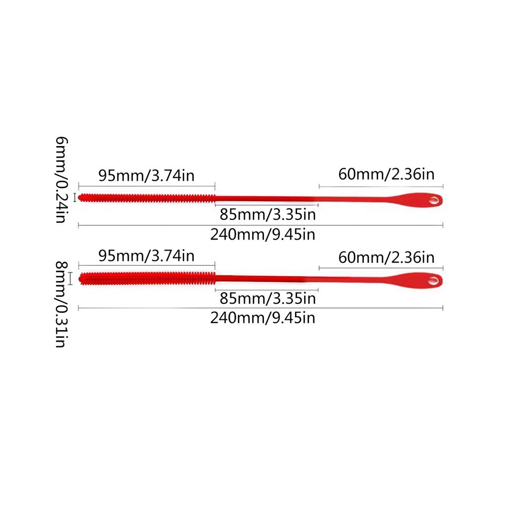 2ks silikonový kartáč na slámu Dlouhý kartáč na čištění slámy Čističe na ohýbané trubky Kartáč na láhve Čistič slámy na láhve