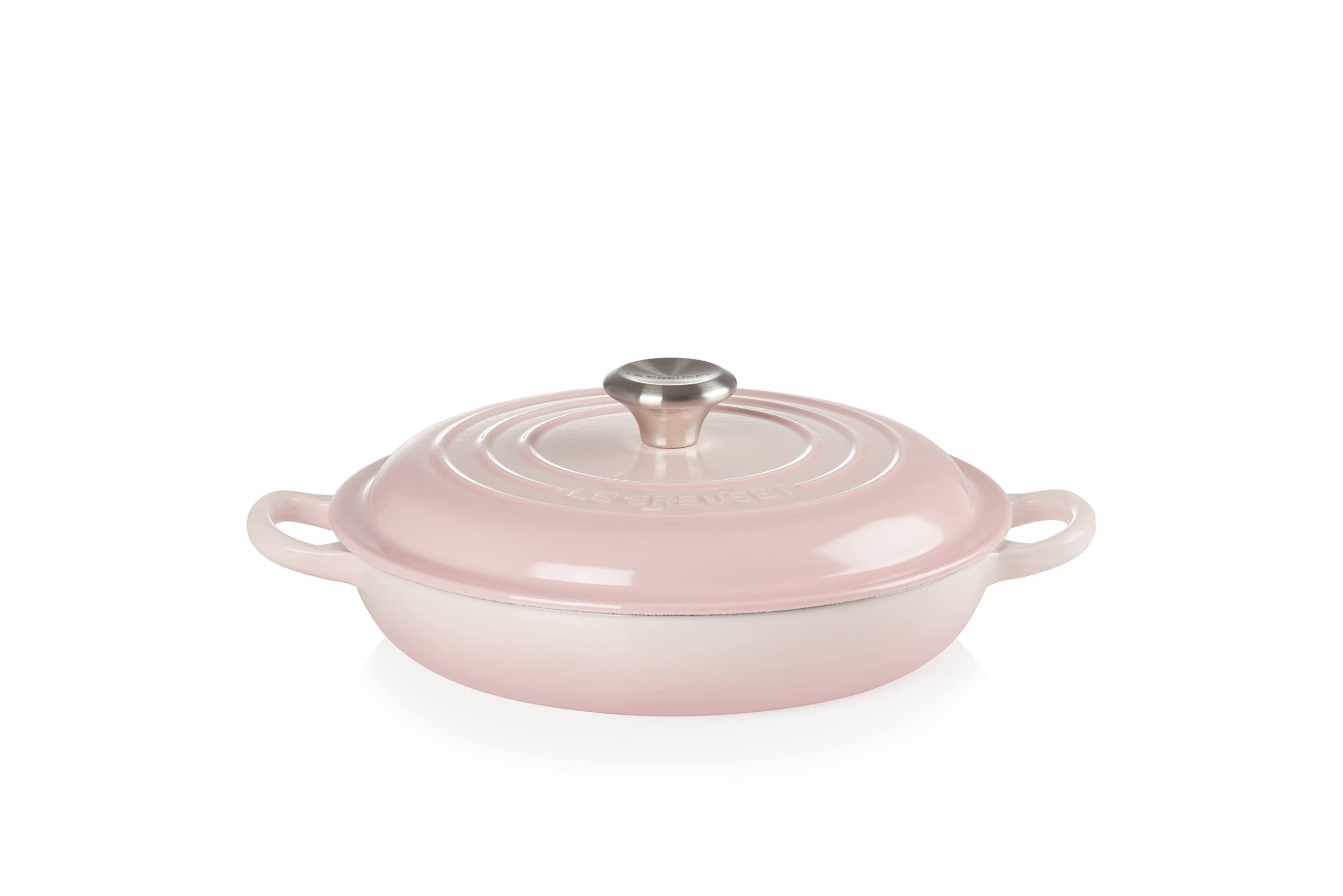 

Le Creuset Cast Enamel Double Handed Pot Signature Buffet Casserole 22 cm Shell Pink Gas IH Oven Compatible Japanese [Авторизований продукт]