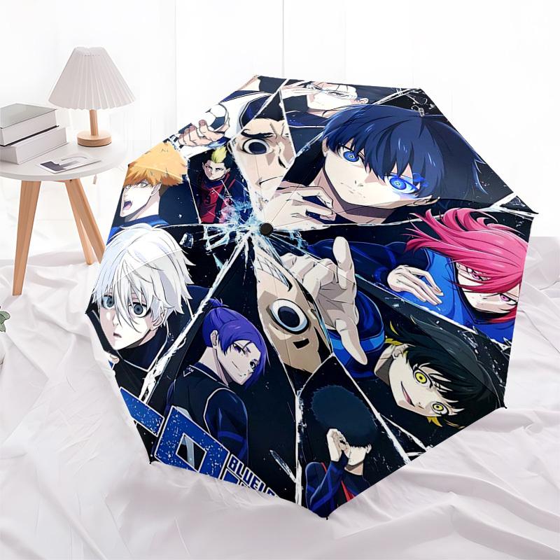 

1pc Blue Lock Anime Characters Automatic Opening Folding Umbrella with 8-Bone Iron Frame, Portable Design for Outdoor Use, Ideal Gift for Fans, Travel