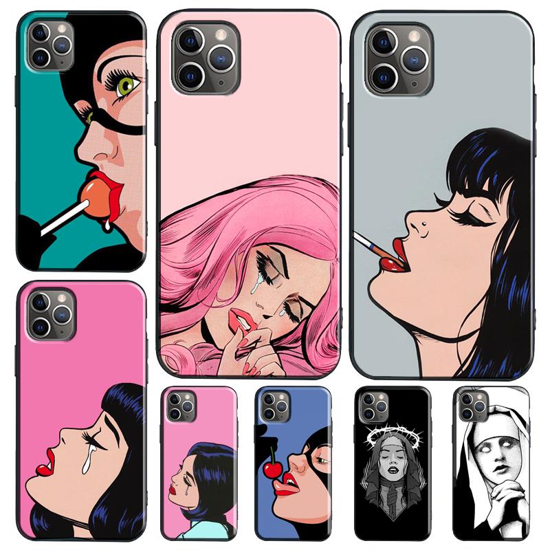 Nun Pop Art Phone Case For iPhone 17 Air 16 15 14 13 12 11 Pro Max 12 13 mini 15 16 Plus 16e Cover Coque