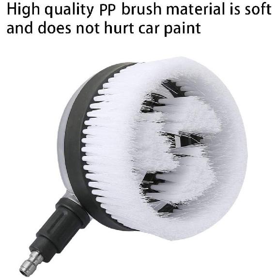 Soopre Deluxe Car Wash Rotary Brush Kit, 1/4 Inch Quick Connect High Pressure Washer Dip Wash Brush For Surface Cleaning Car/Glass/Wood Floor/Window