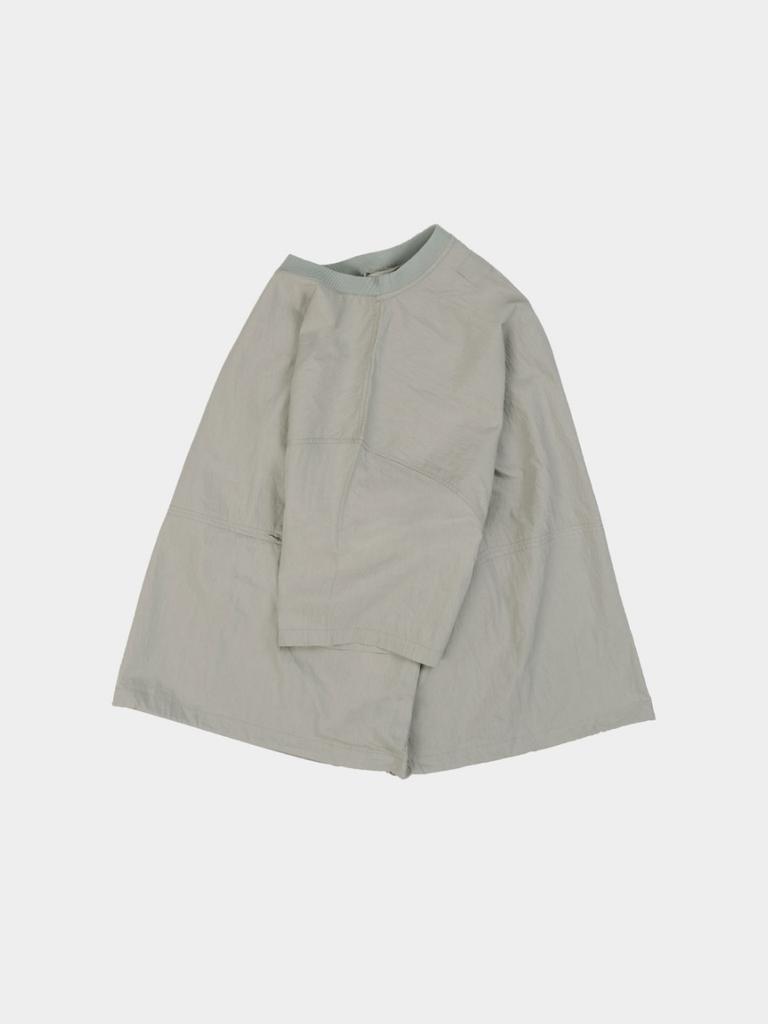HAVE HAD Pocket Volume String Half T-Shirt (Beige Gray)