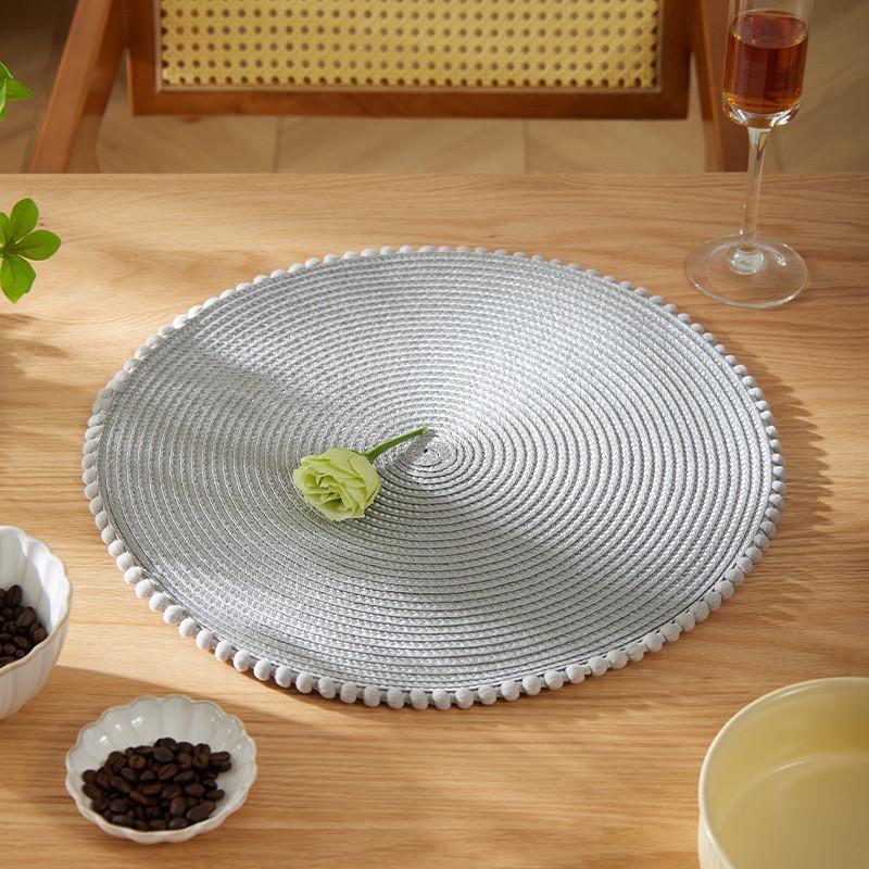 Round Pp Woven Table Placemat With Style For Home Dining Decor