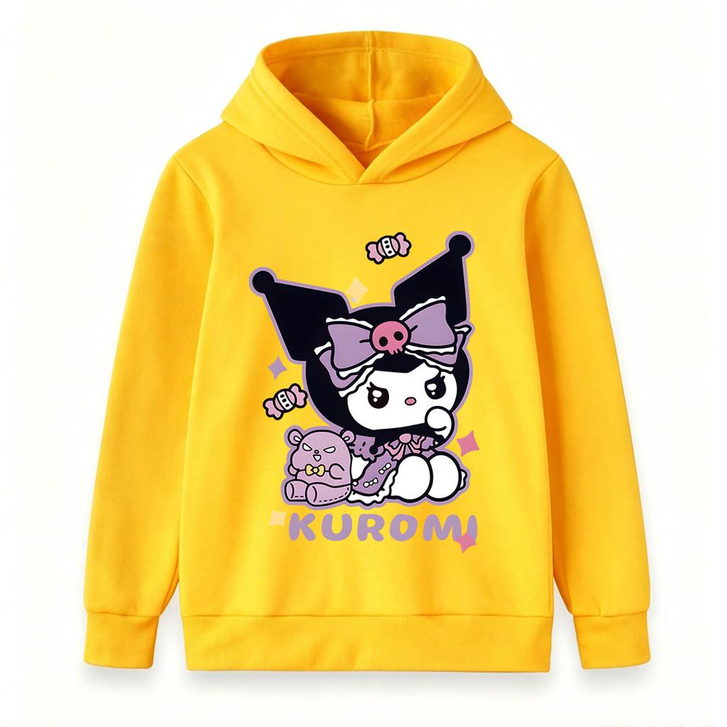 Kids Boys Girls Cartoon Printed Pullover Hoodie, Sweet Cute Candy Star Bear Pattern Casual Long Sleeve Hooded Sweatshirt For Children Daily X