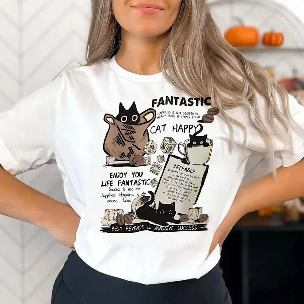 What Cat Ice Is Funny Fun Cat T Shirt Summer Pure Loose Gray Short Sleeved T-shirt Men Women Tees Couple Tops