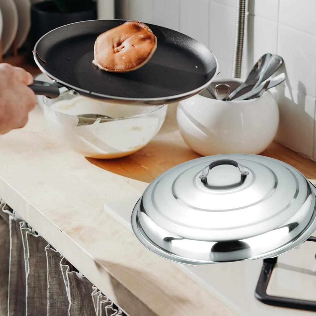 4PCS Stainless Steel Pot Lid Handle Replacement, Heat Resistant Pot Cover Knobs, Easy to Install Kitchen Cookware Handles, Black, 5.51 * 2.36 *